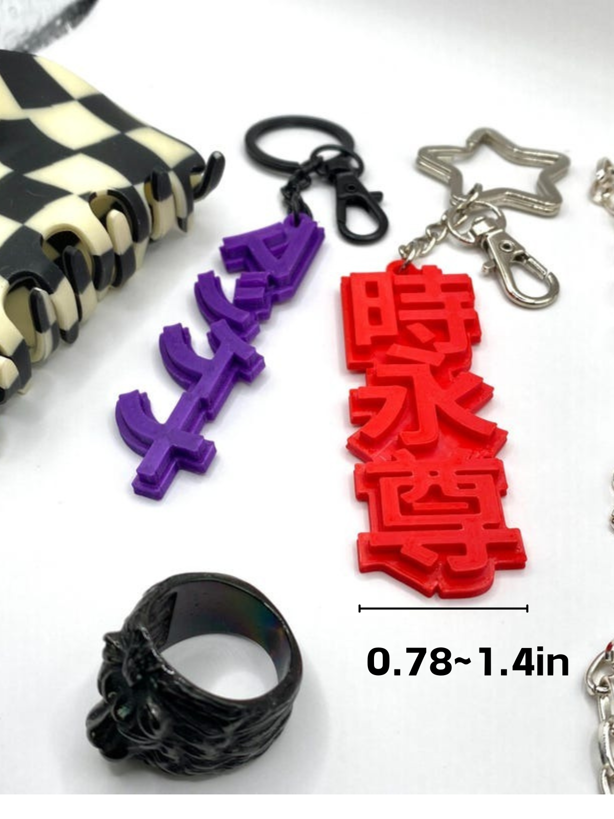 1 pcs YOUR NAME in JAPANESE 3D Keychain (1-color): Custom Anime Gift Personalized Japan Keychain Anime Lover Birthday Present Kawaii Gift Cute