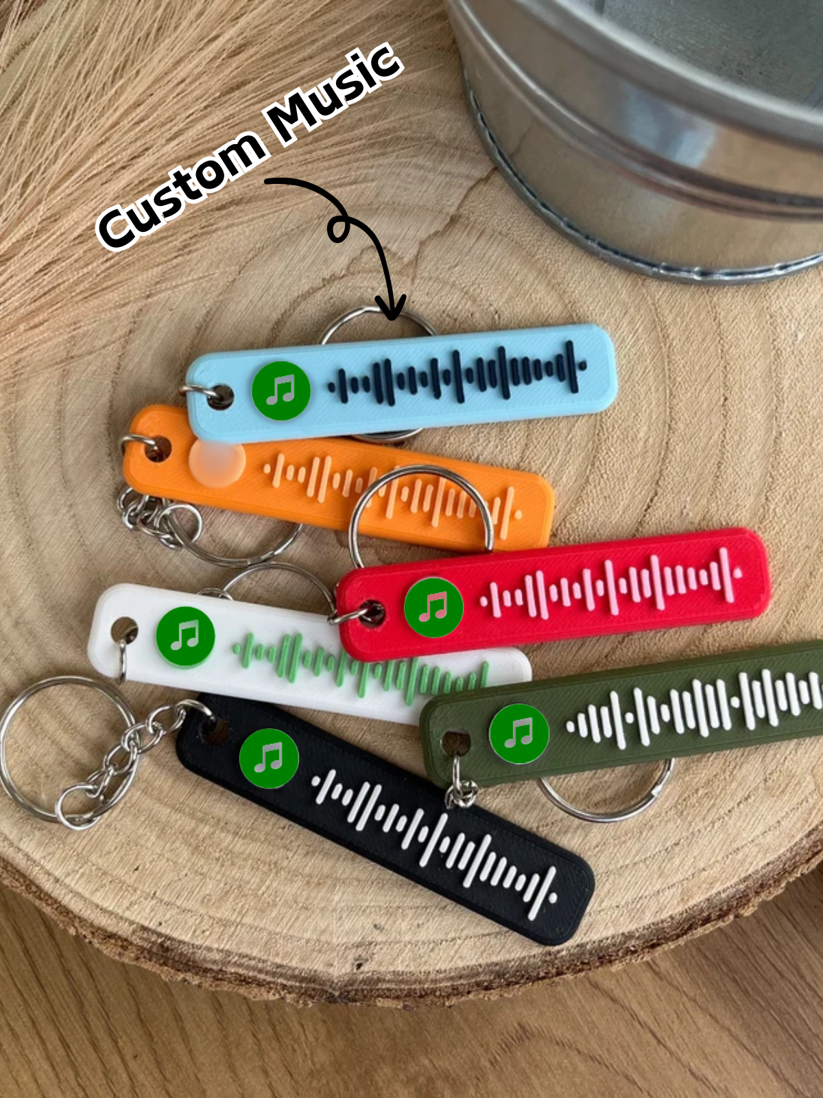 1 pcs Personalised Spotify code keychain, 24 colour options for individual design, Eco-friendly 3D printed music gift,  Customizable Personal Music Gift for Birthdays, Anniversaries, Valentine’s Day, Weddings, or Everyday Accessory