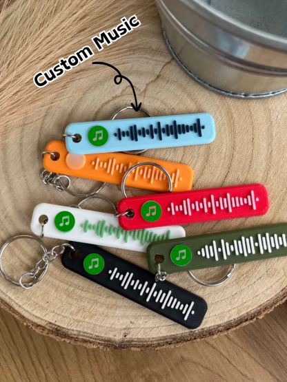 1 pcs Personalised Spotify code keychain, 24 colour options for individual design, Eco-friendly 3D printed music gift,  Customizable Personal Music Gift for Birthdays, Anniversaries, Valentine’s Day, Weddings, or Everyday Accessory