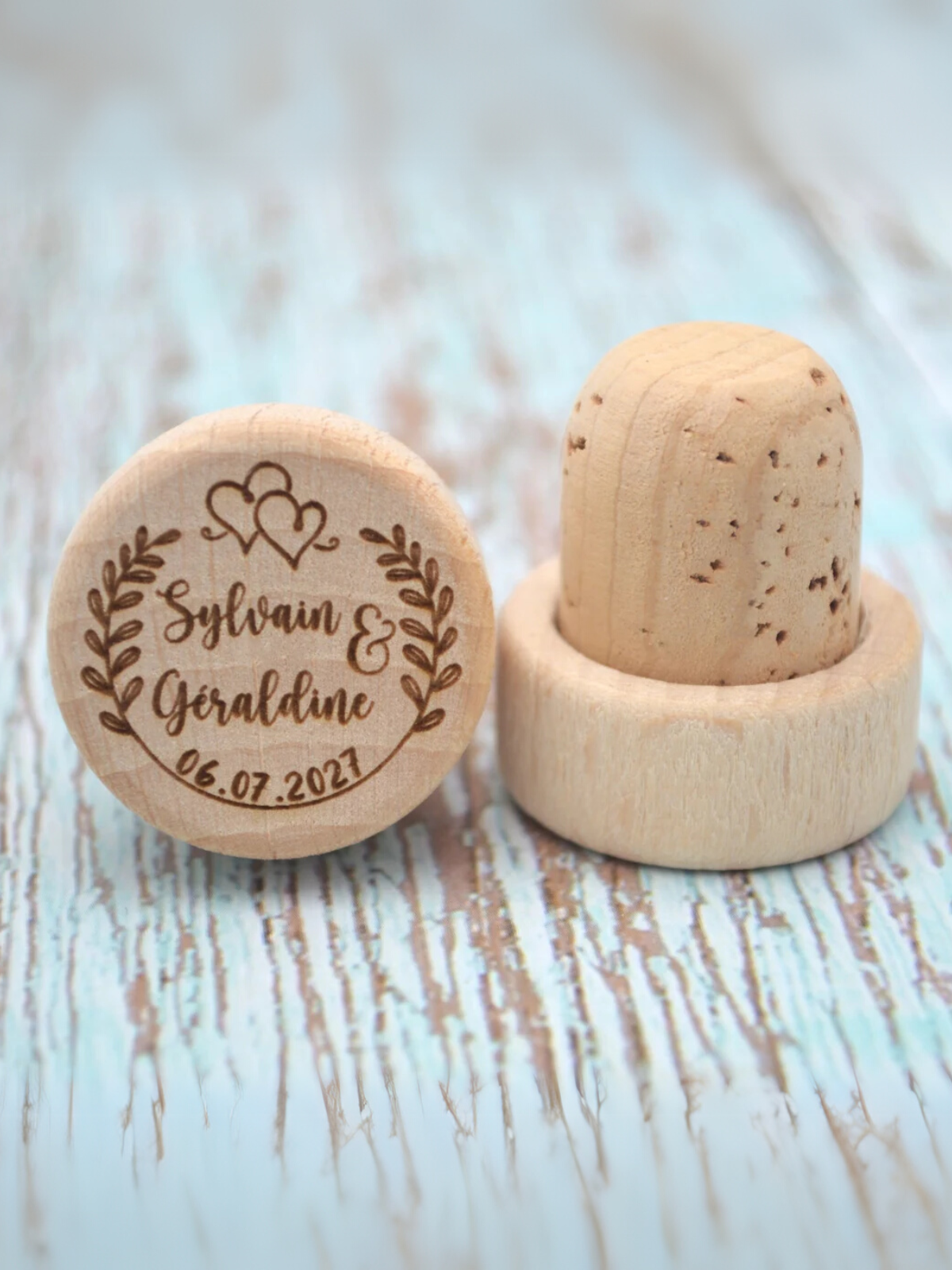 1/10/20/50/100-Piece Custom Text Engraved Natural Wood Wine Stoppers, Rustic Elegant Earth Tones Hand-Carved Cylindrical Eco-Friendly Natural-Fit Personalized Cork Closures for Weddings, Anniversaries, Eco-Friendly Events, Rustic Themed Parties, Corporate