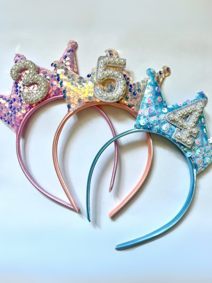 1 pcs Birthday Girl Party 4th 5th 6th 7th Birthday Crown Alice Band Headband