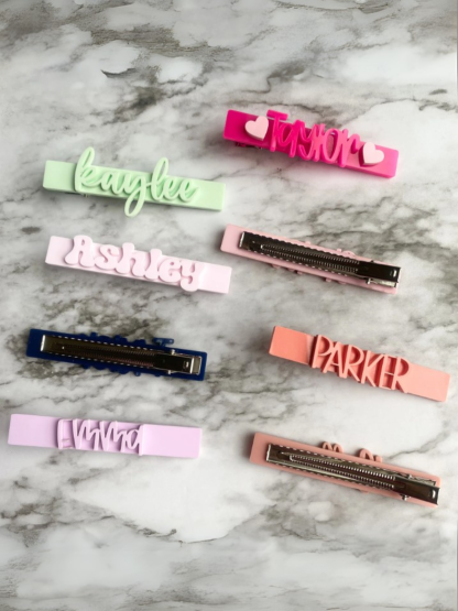 1pcs Personalized Name Hair Clip Cute - Name Alligator Clip - Custom Barrette - Girl Hair Clip - Christmas Gift - Princess Hair Clip