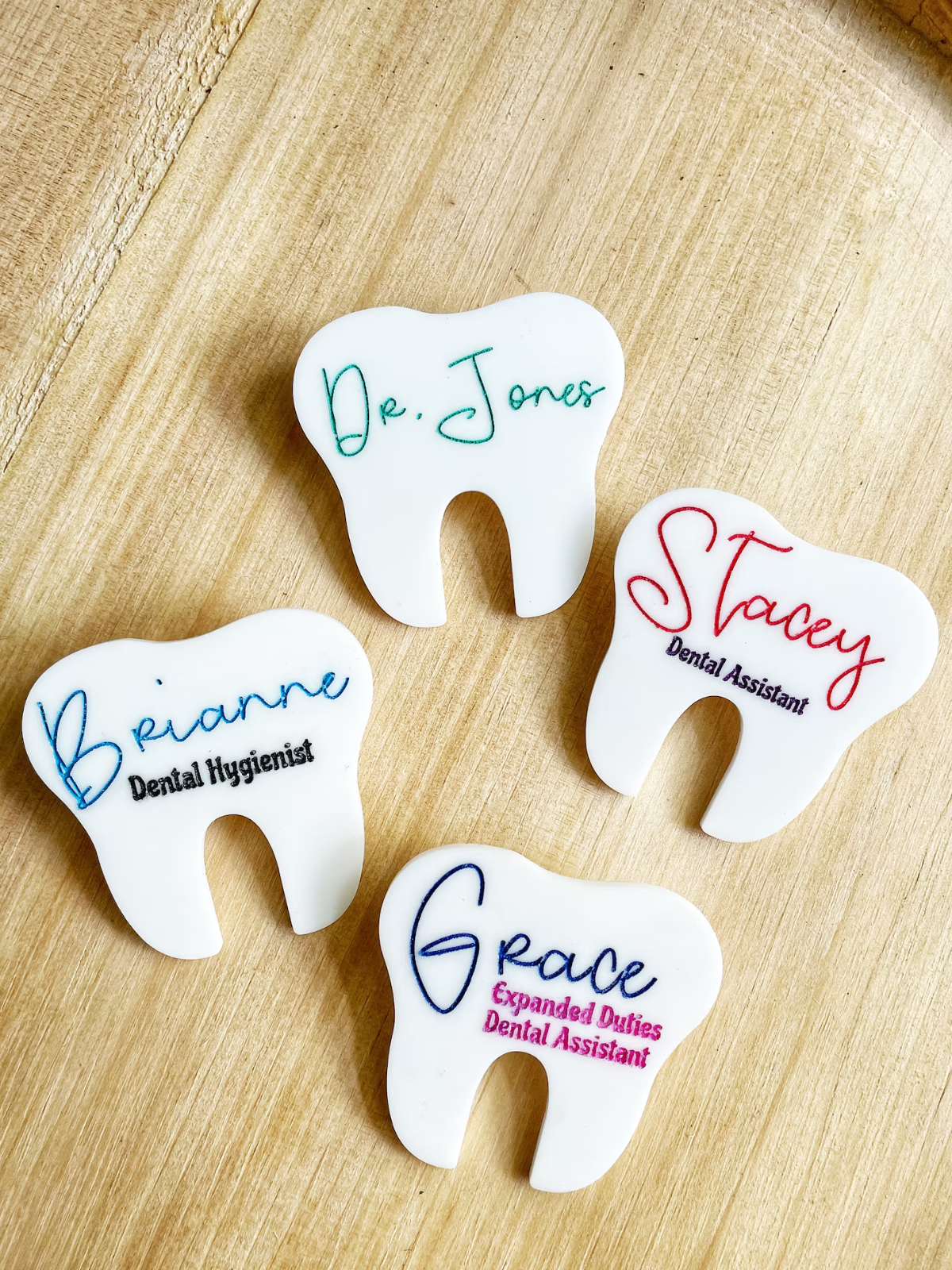 1 Piece Personalized Dental Name Tag, tooth pin, dental graduation gift, hygienist name badge, dental assistant gift, tooth tag, staff gift, dentist