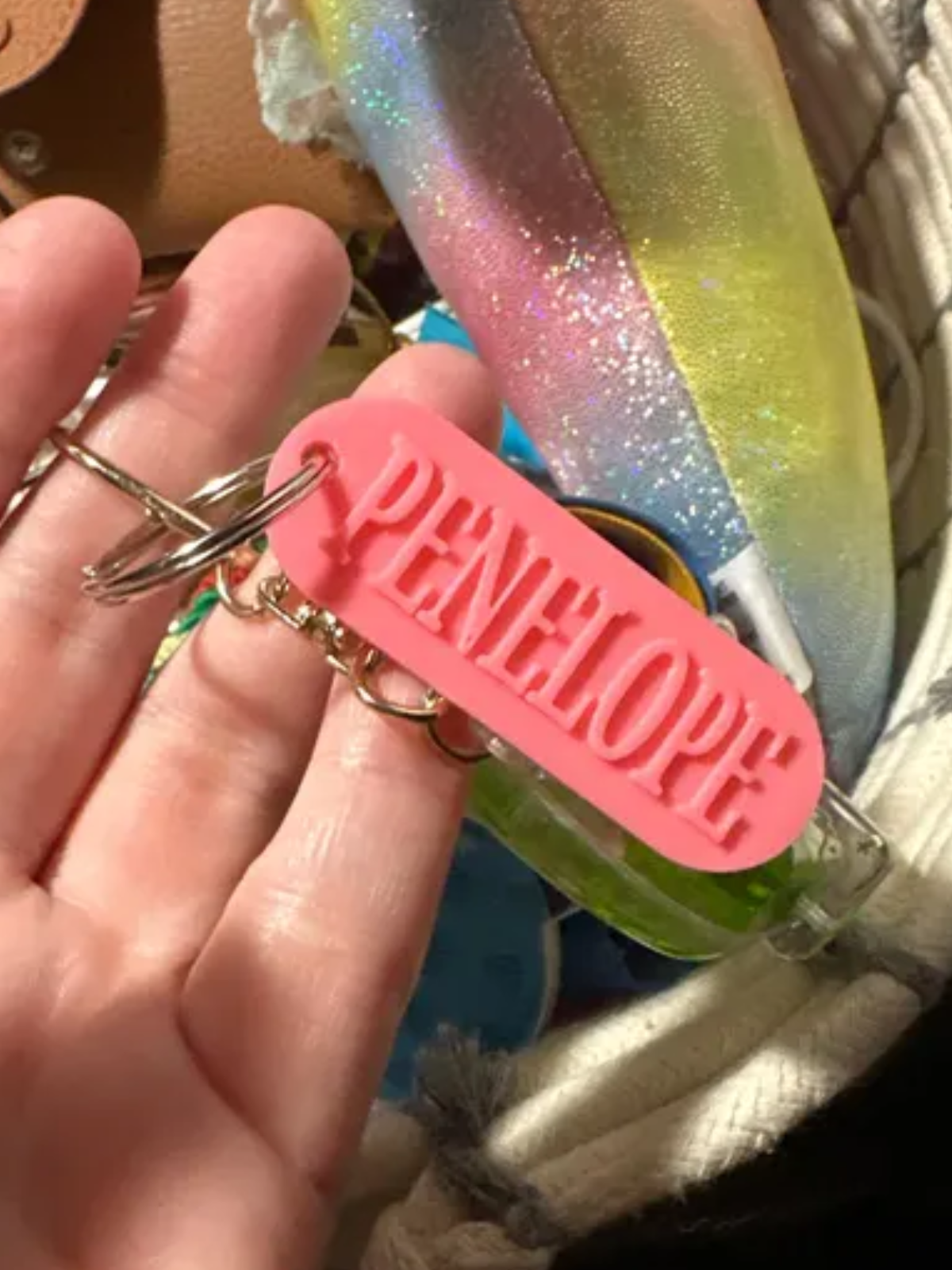 1 Piece Customizable Name Keychain or Zipper Pull, Choose your color and name, Perfect for Backpacks, Luggage, School Bags, Gifts, Party Favors