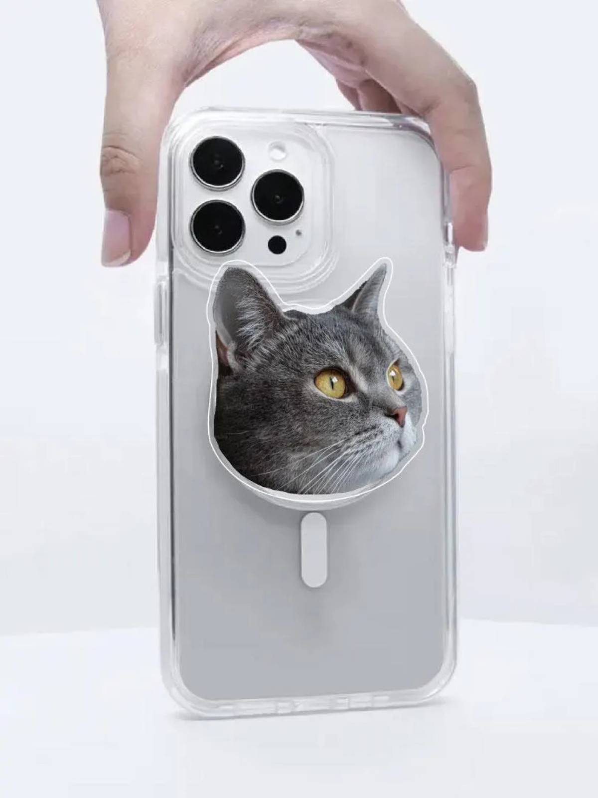 1 pcs Custom Magnetic Phone Grip，Pet Phone Holder，Kid Face Phone Stand，Personalized Pet Phone Grip，Couple photo Grip