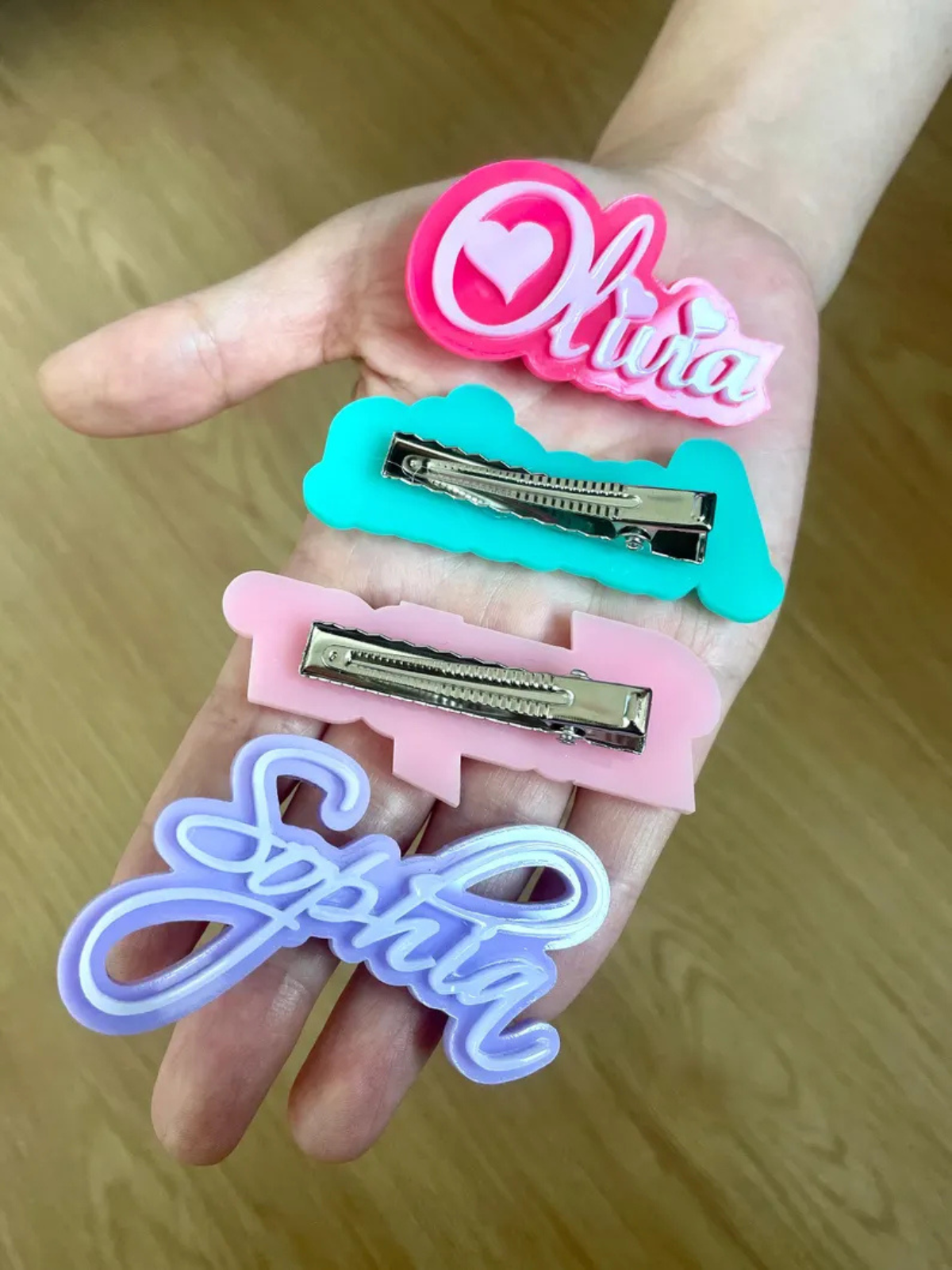 1 pcs Personalized Name Hair Clip Cute - Name Alligator Clip - Custom Barrette - Girl Hair Clip - Christmas Gift - Princess Hair Clip