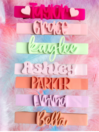 1pcs Personalized Name Hair Clip Cute - Name Alligator Clip - Custom Barrette - Girl Hair Clip - Christmas Gift - Princess Hair Clip