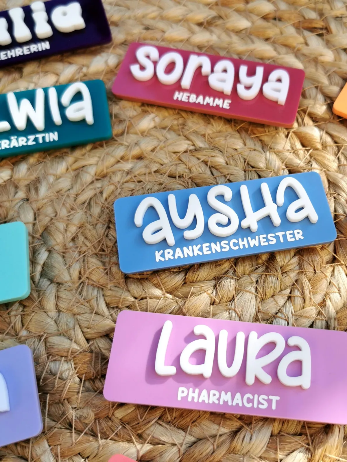 1 Piece Customised Work Name Badge, Name Badge for Work, Personalised Name Badge, Acrylic Name Badge, Gift for Nurse, Present for Teacher