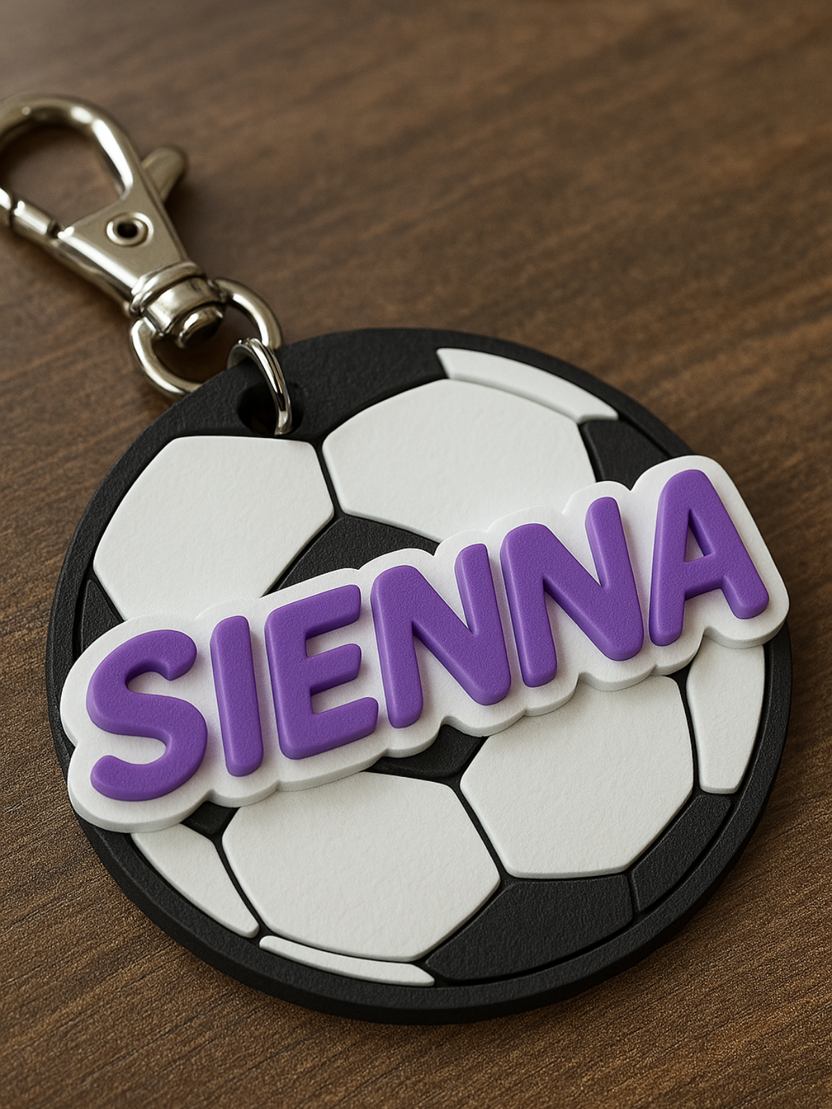 1 Piece Soccer Tough Bag Tag Personalized Soccer Bag Tag Custom Soccer Keychain Soccer Backpack Tag