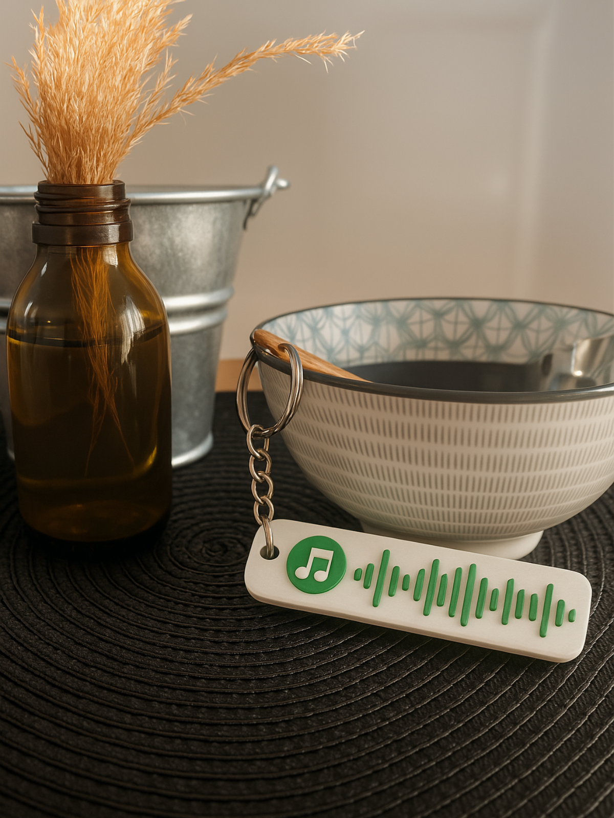 1 pcs Personalised Spotify code keychain, 24 colour options for individual design, Eco-friendly 3D printed music gift,  Customizable Personal Music Gift for Birthdays, Anniversaries, Valentine’s Day, Weddings, or Everyday Accessory