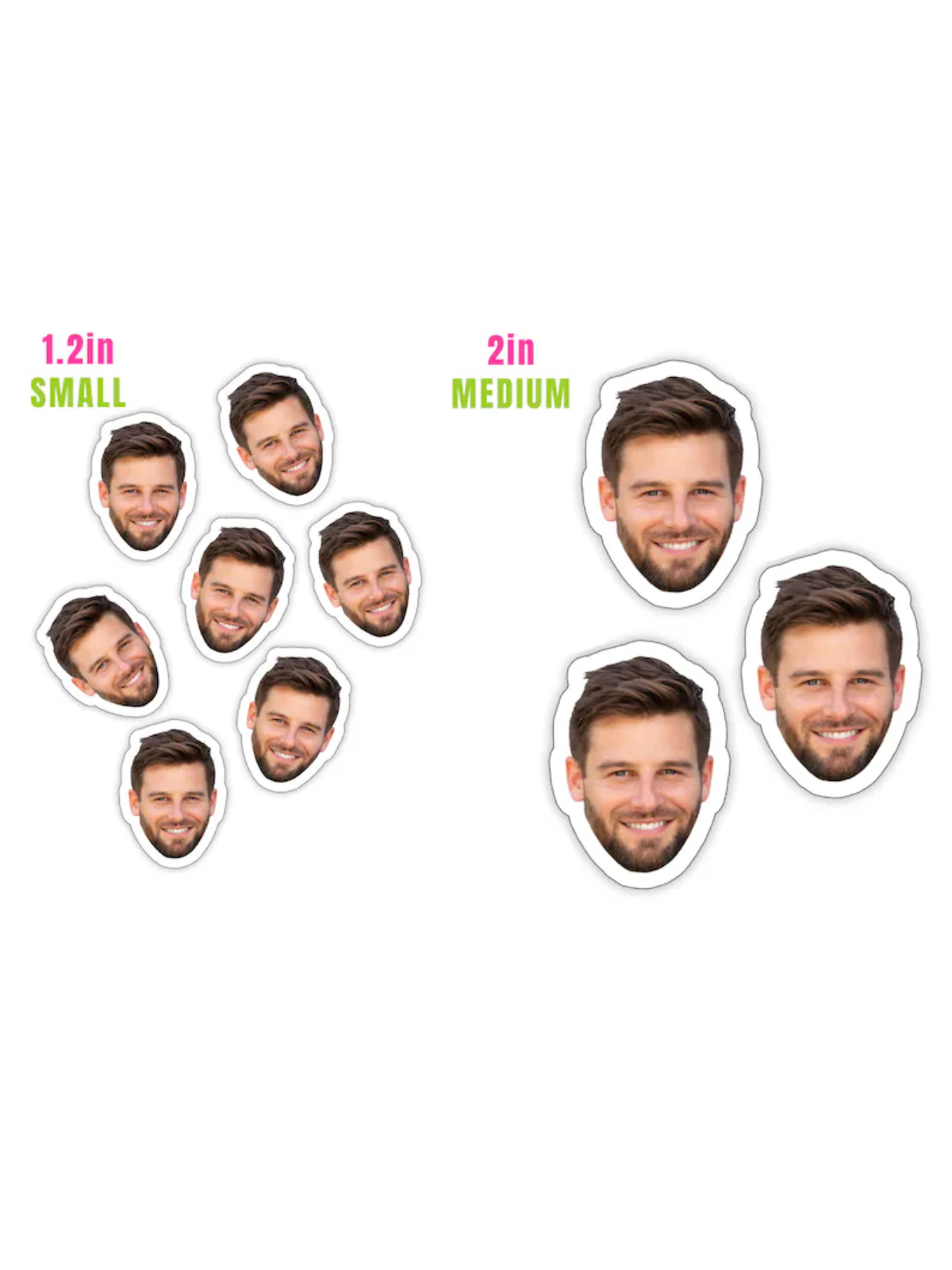 25 pcs/set Customizable Face Stickers Confetti, Personalized Mini Stickers, Bachelorette & Birthday Party Favors, Pet & Coworker Themed Designs, Adhesive Decorations for Kids' Bday & Celebrations