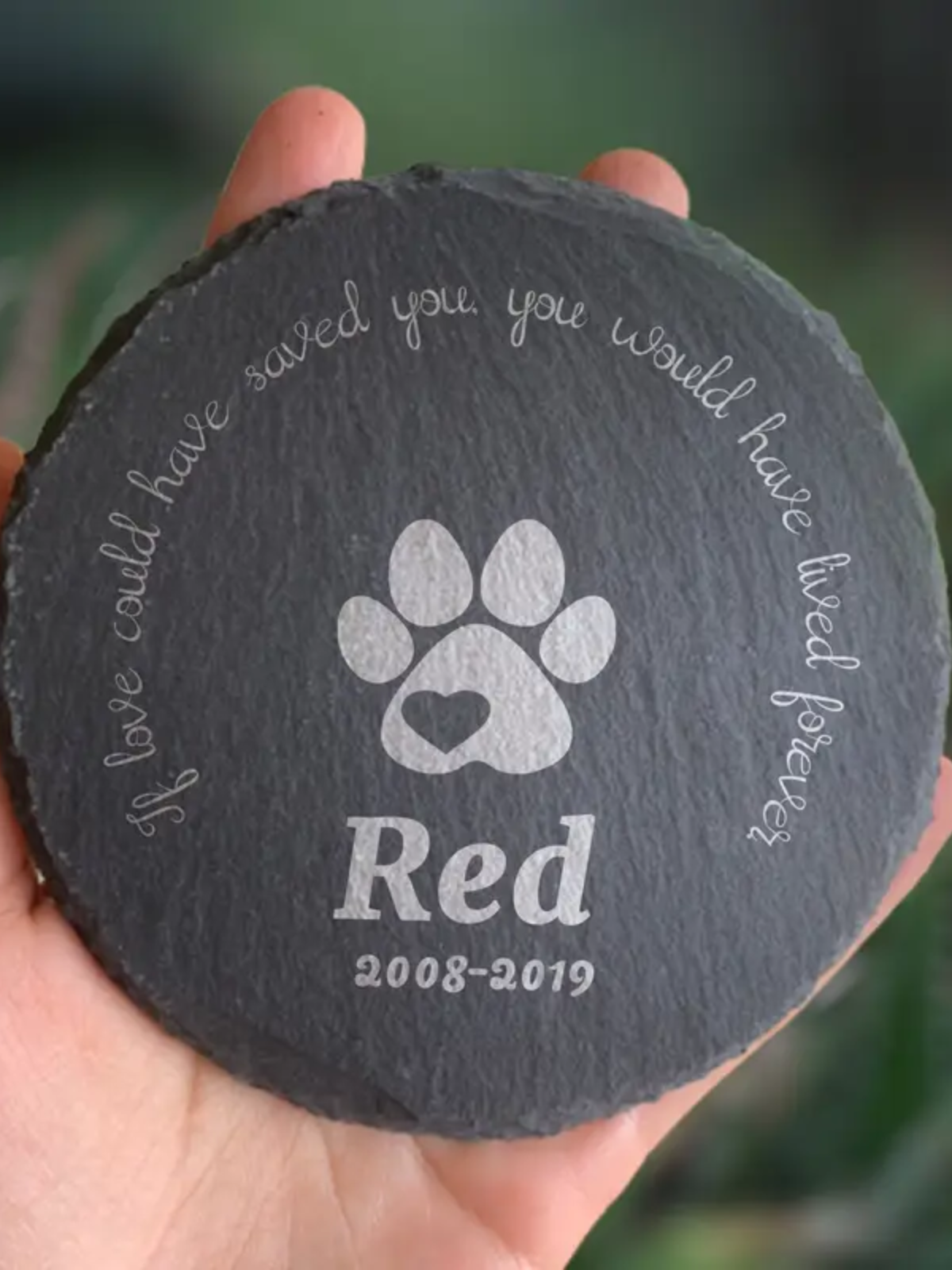 1pc Custom Pet Memorial Stone, Personalized Engrave Dog Cat Memorial Plaque, Pet Grave Stone, Engraved Heart/Round/Square Rock With Pets Name, Pet Loss Gift, Sympathy Gift Art Supplies