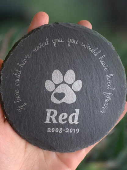1pc Custom Pet Memorial Stone, Personalized Engrave Dog Cat Memorial Plaque, Pet Grave Stone, Engraved Heart/Round/Square Rock With Pets Name, Pet Loss Gift, Sympathy Gift Art Supplies