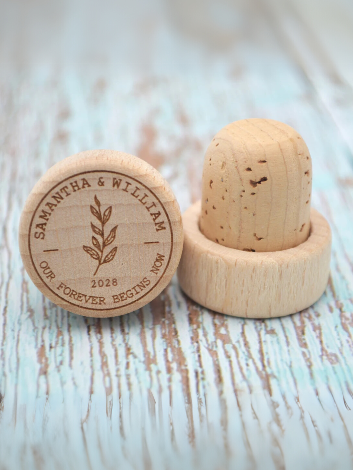 1/10/20/50/100-Piece Custom Text Engraved Natural Wood Wine Stoppers, Rustic Elegant Earth Tones Hand-Carved Cylindrical Eco-Friendly Natural-Fit Personalized Cork Closures for Weddings, Anniversaries, Eco-Friendly Events, Rustic Themed Parties, Corporate