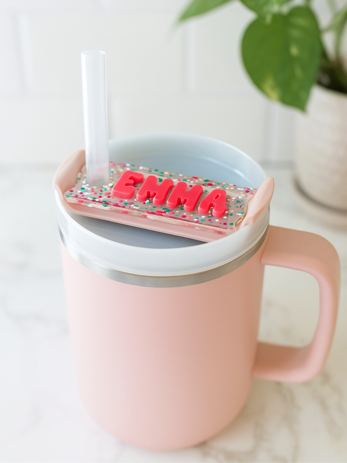 1 pcs Personalized Tumbler Name Tag, 20 oz 40 oz Tumbler Plate Topper, Tumbler Lid Tag, Custom Tumbler Tag, Acrylic Name Tag, Acrylic Name Plate