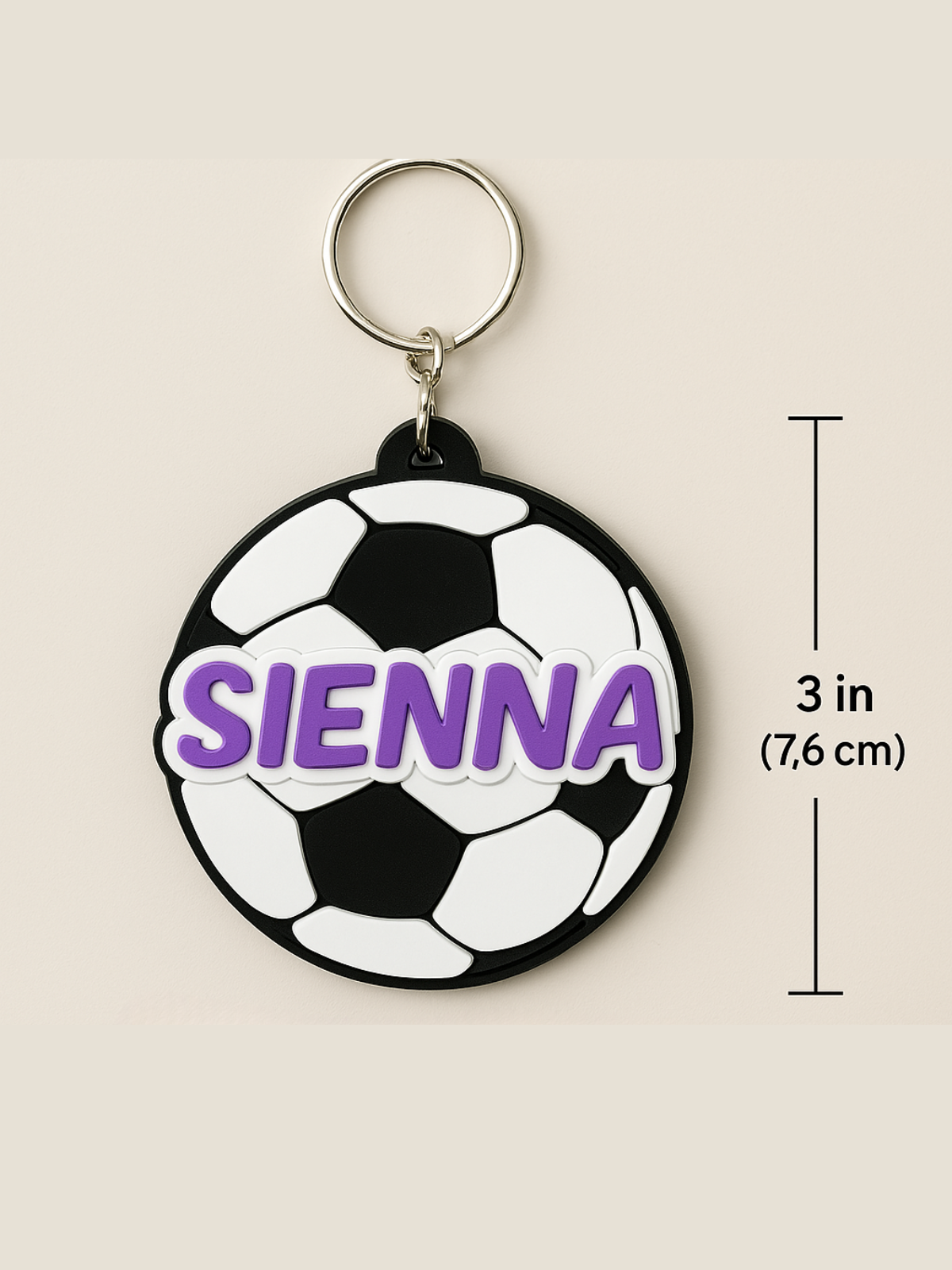 1 Piece Soccer Tough Bag Tag Personalized Soccer Bag Tag Custom Soccer Keychain Soccer Backpack Tag