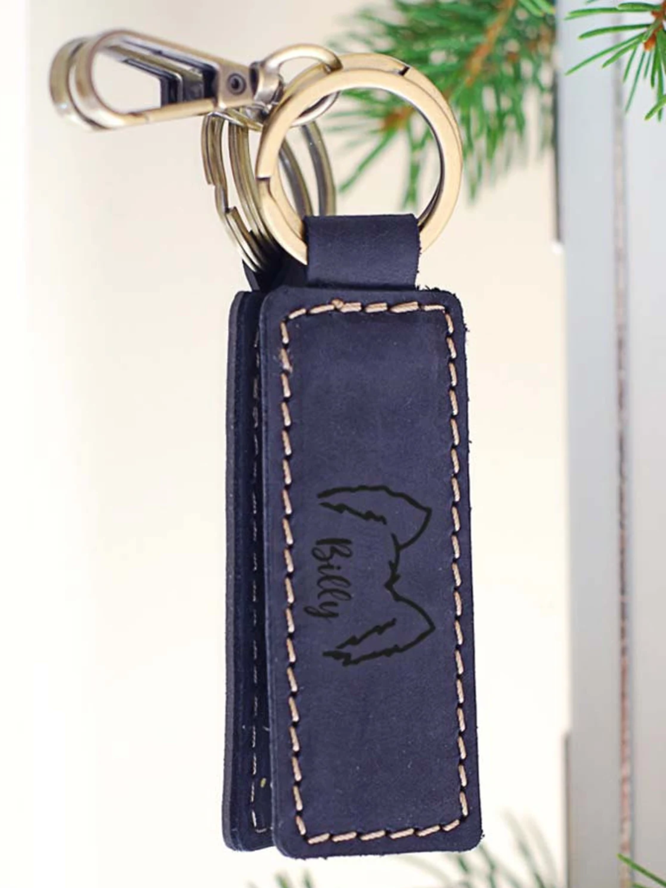 1 Piece Custom Dog Owner Gift Ideas, Dog Gift, Genuine Leather Keyring, Leather Keychain, Pet Portrait, Dog Owner, Dog Mom, mom dad Gift Pet Owner