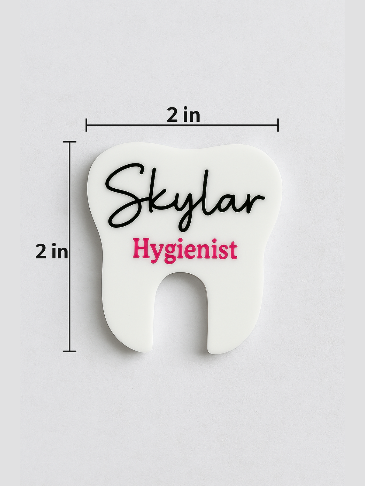 1 Piece Personalized Dental Name Tag, tooth pin, dental graduation gift, hygienist name badge, dental assistant gift, tooth tag, staff gift, dentist