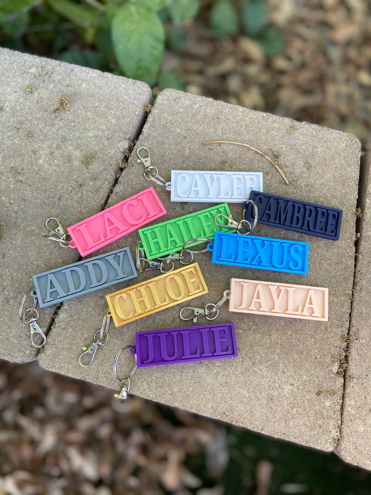 1 Piece Customizable Name Keychain or Zipper Pull, Choose your color and name!