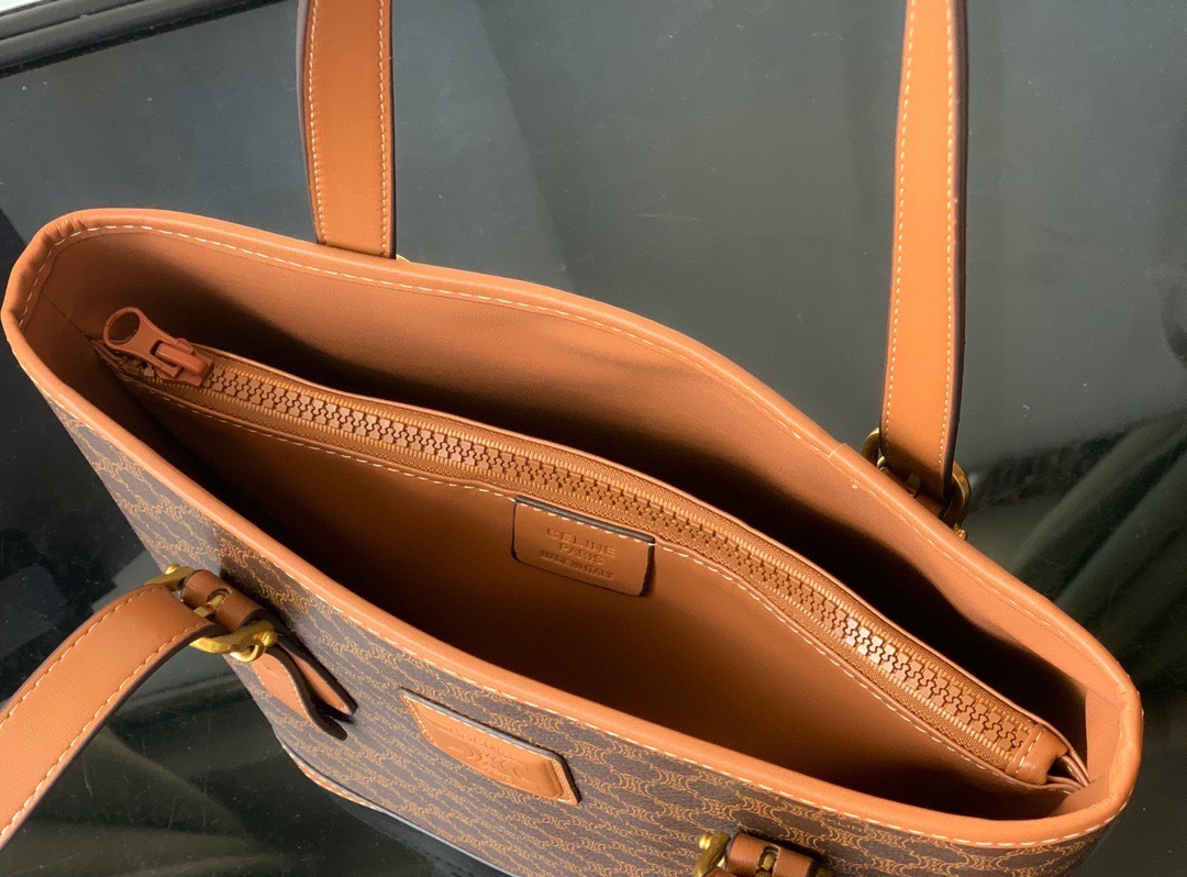 CELINE セリーヌ マカダム ブラウン バケツ トートバッグ 