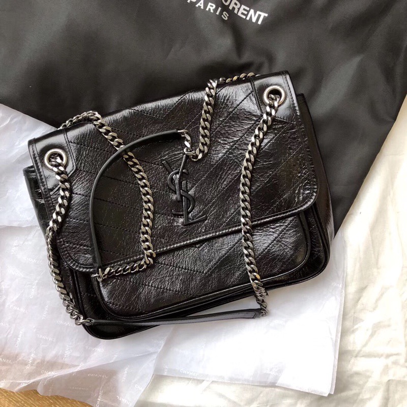 【Saint Laurent】ニキ （ミディアム/リンクルヴィンテージレザー）