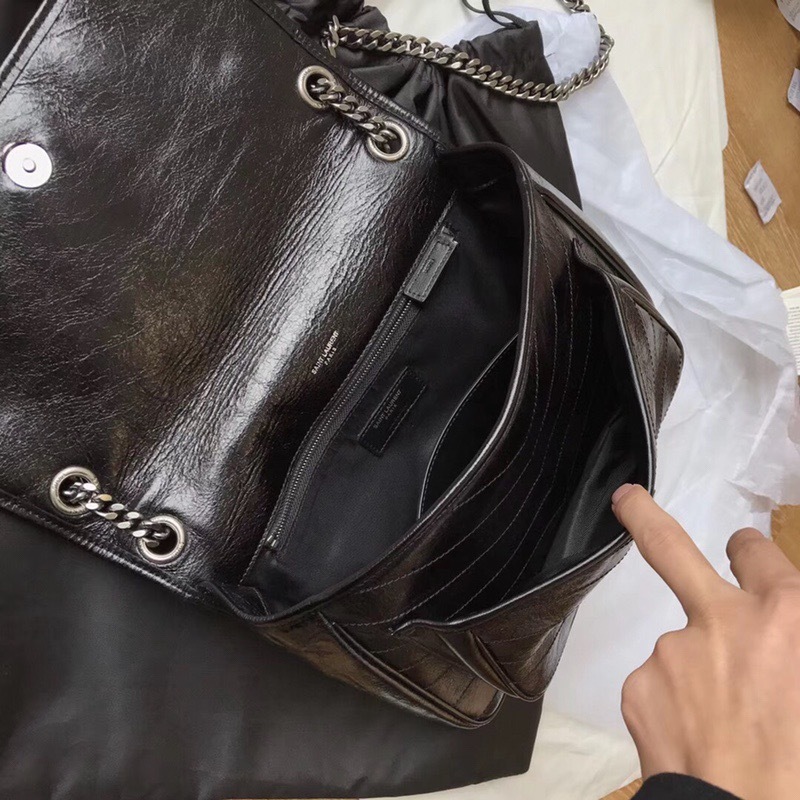 【Saint Laurent】ニキ （ミディアム/リンクルヴィンテージレザー）