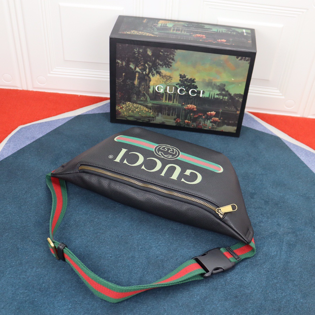 【GUCCI】グッチ レトロ ロゴ レザー ベルトバッグ