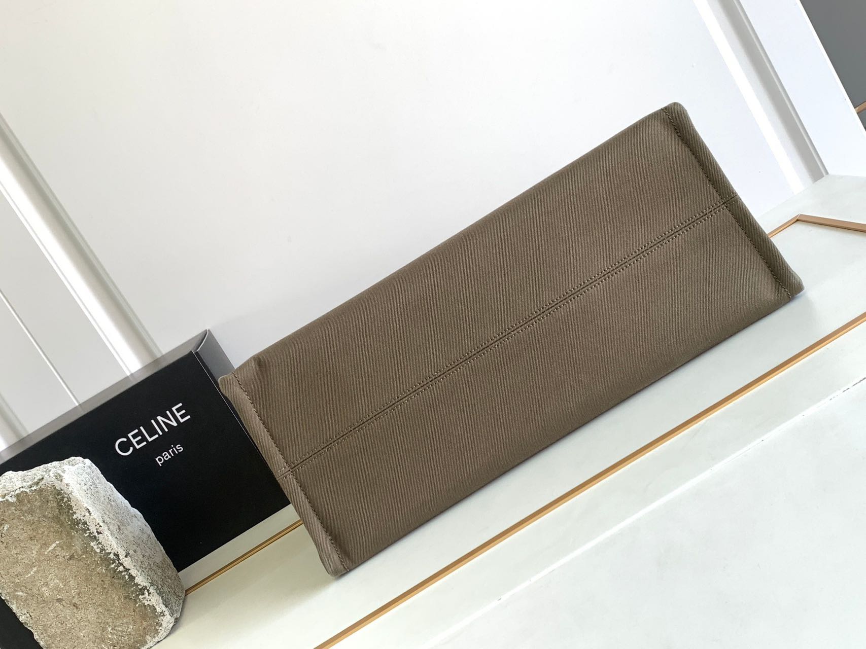 CELINE♡Large Cabas Tote Bag♡Khaki/Tan