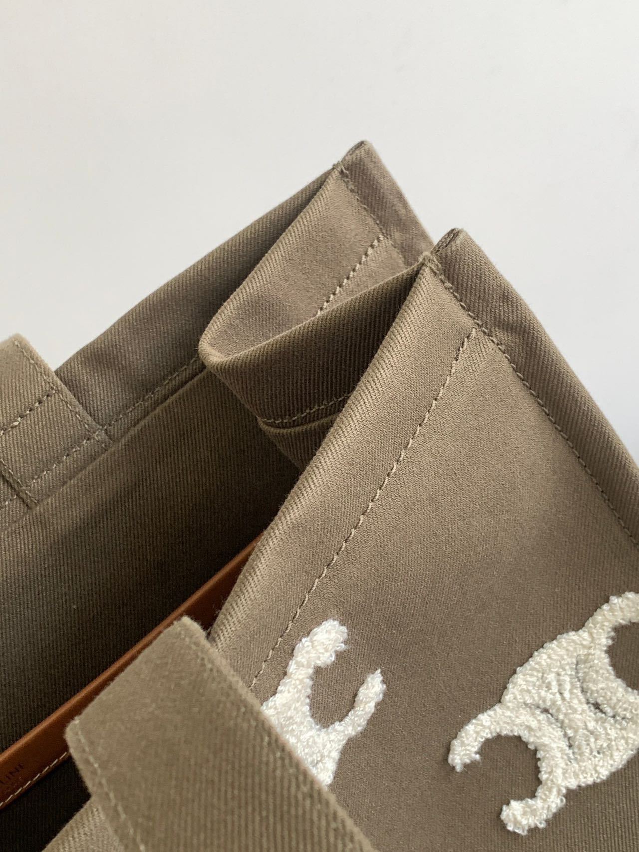 CELINE♡Large Cabas Tote Bag♡Khaki/Tan