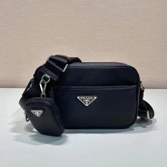 PRADA プラダ Re Nylon ロゴ ミニポーチ付き クロスボディバッグ