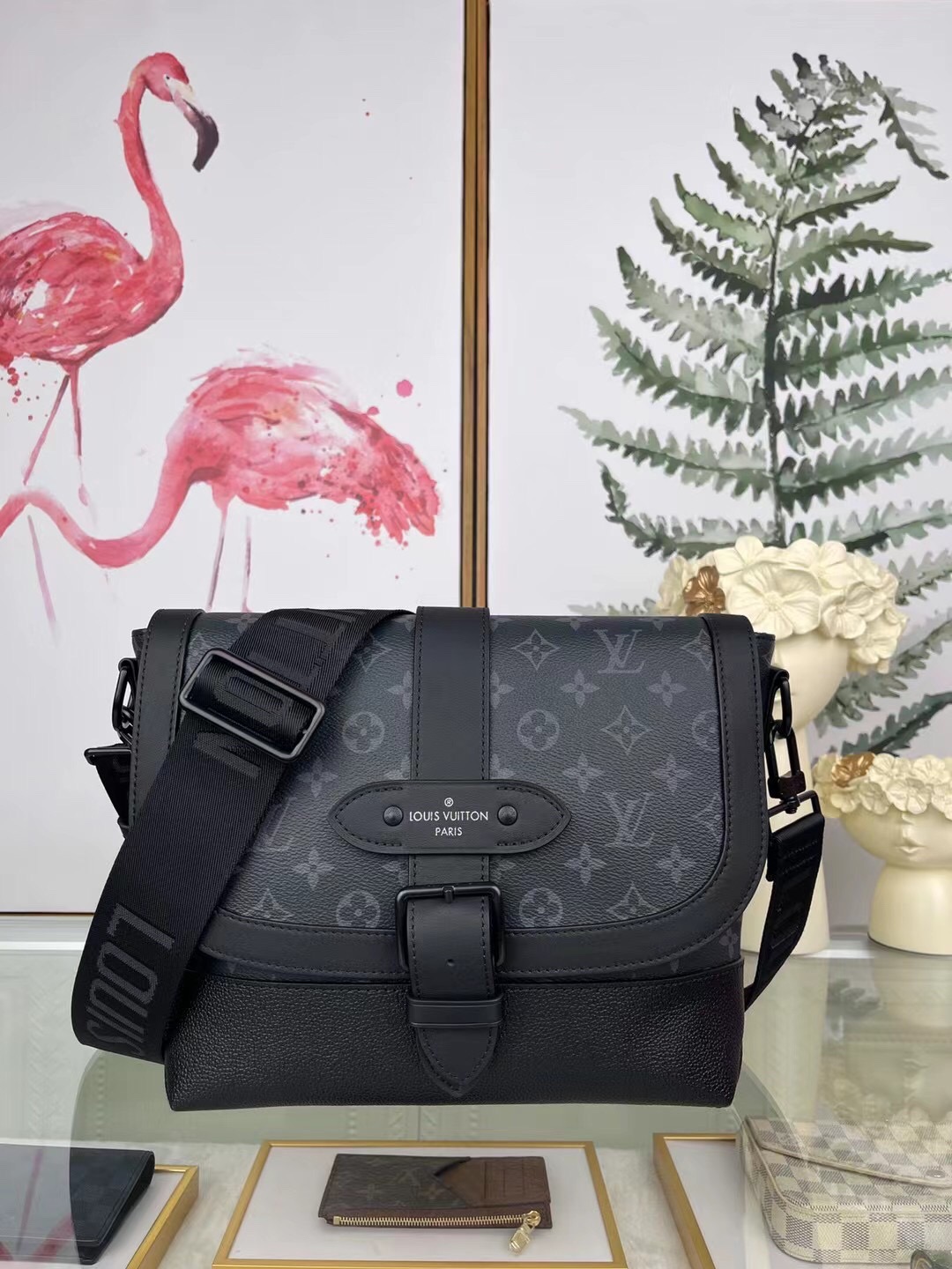 LV ショルダー メッセンジャー バッグ モノグラム 黒
