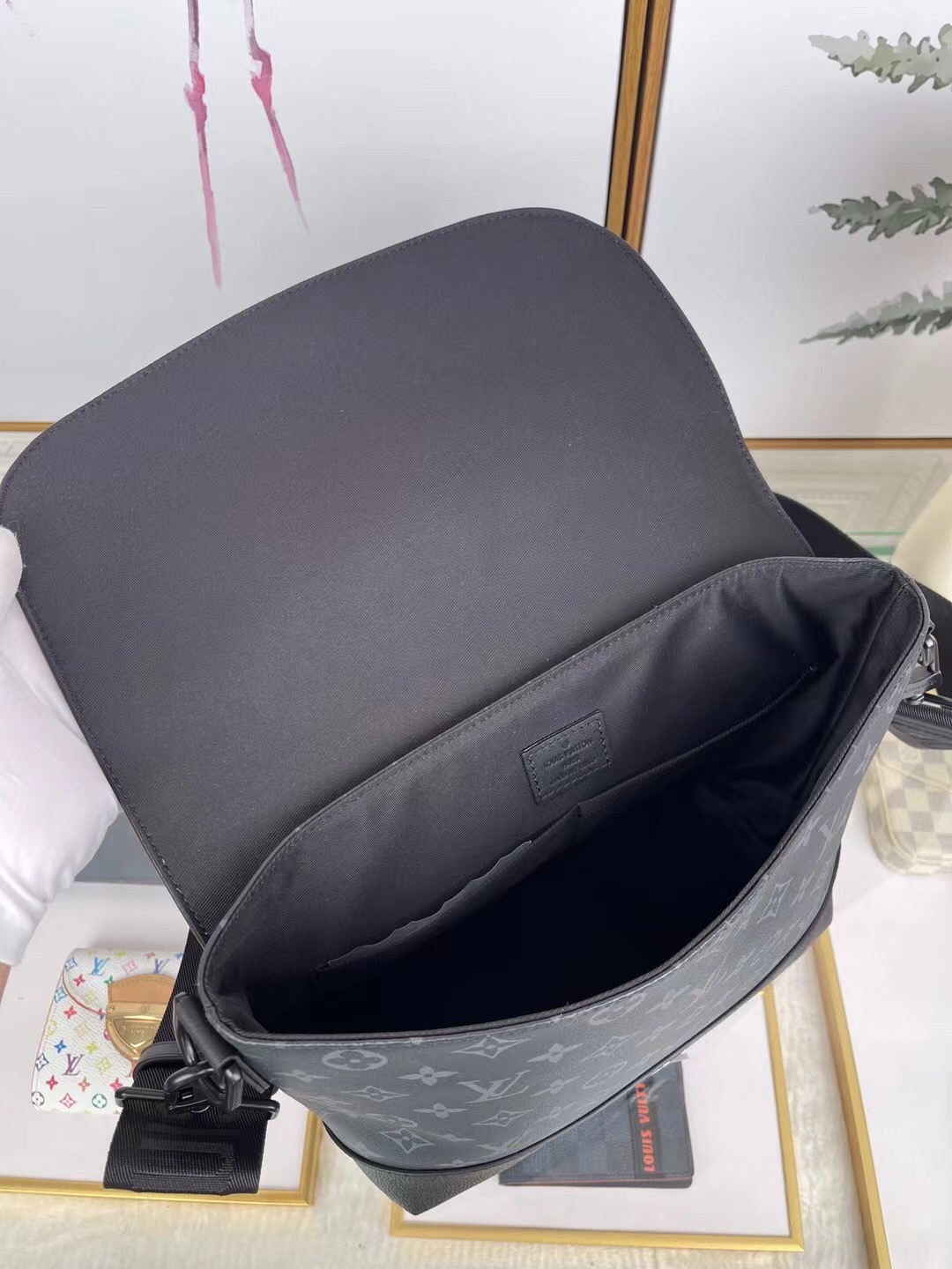 LV ショルダー メッセンジャー バッグ モノグラム 黒
