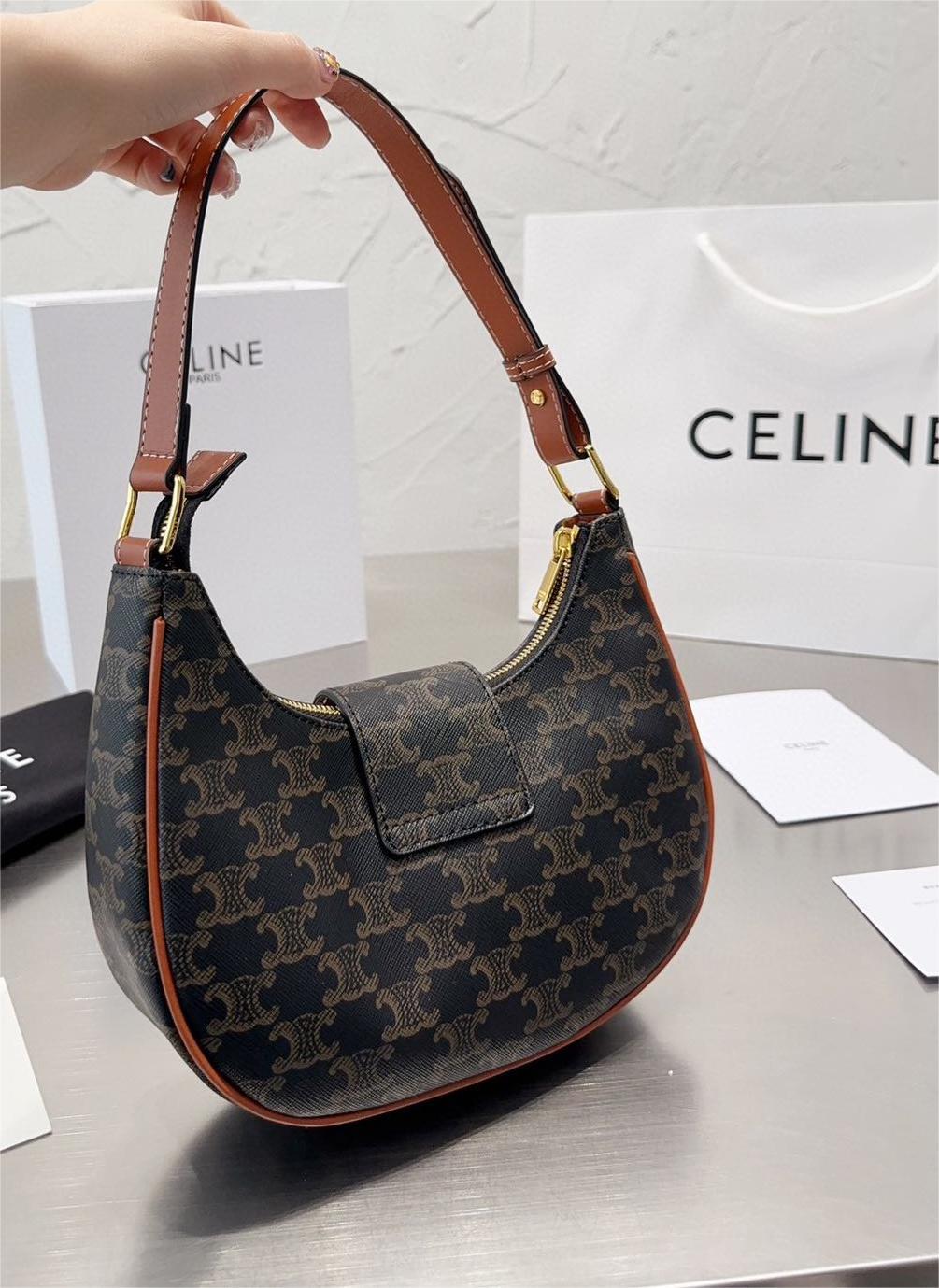 CELINE ミニ ハンドルバッグ AVA トリオンフキャンバス