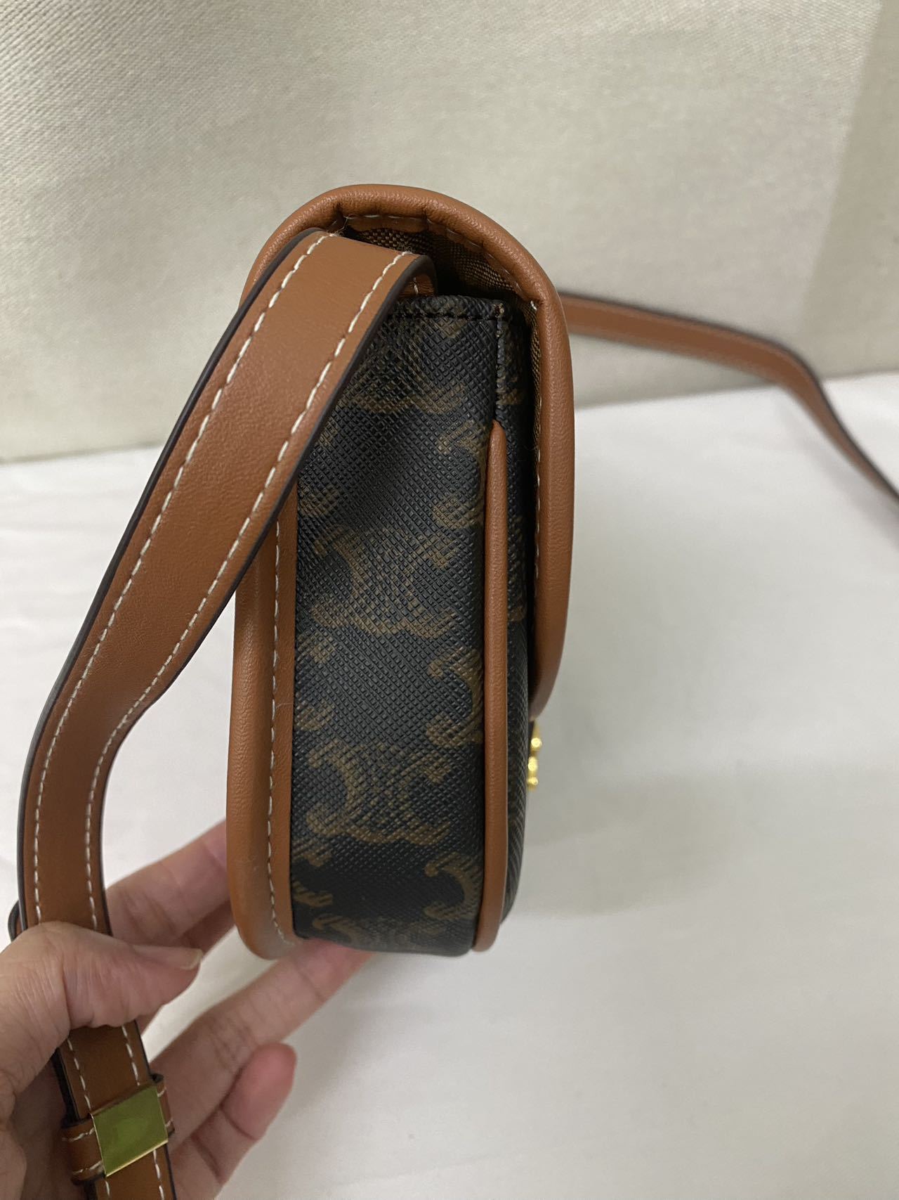 CELINE ☆ ミニ ブザス / トリオンフキャンバス＆カーフスキン