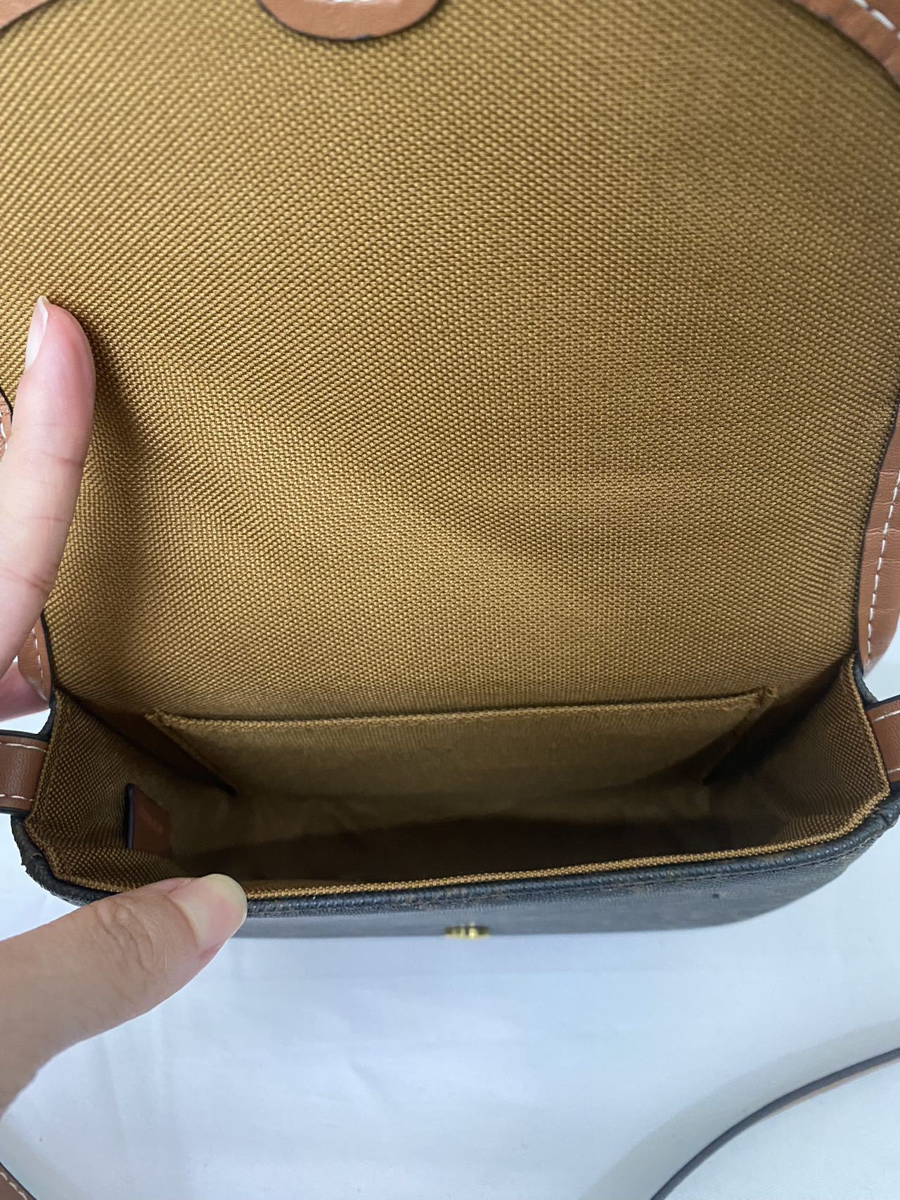 CELINE ☆ ミニ ブザス / トリオンフキャンバス＆カーフスキン