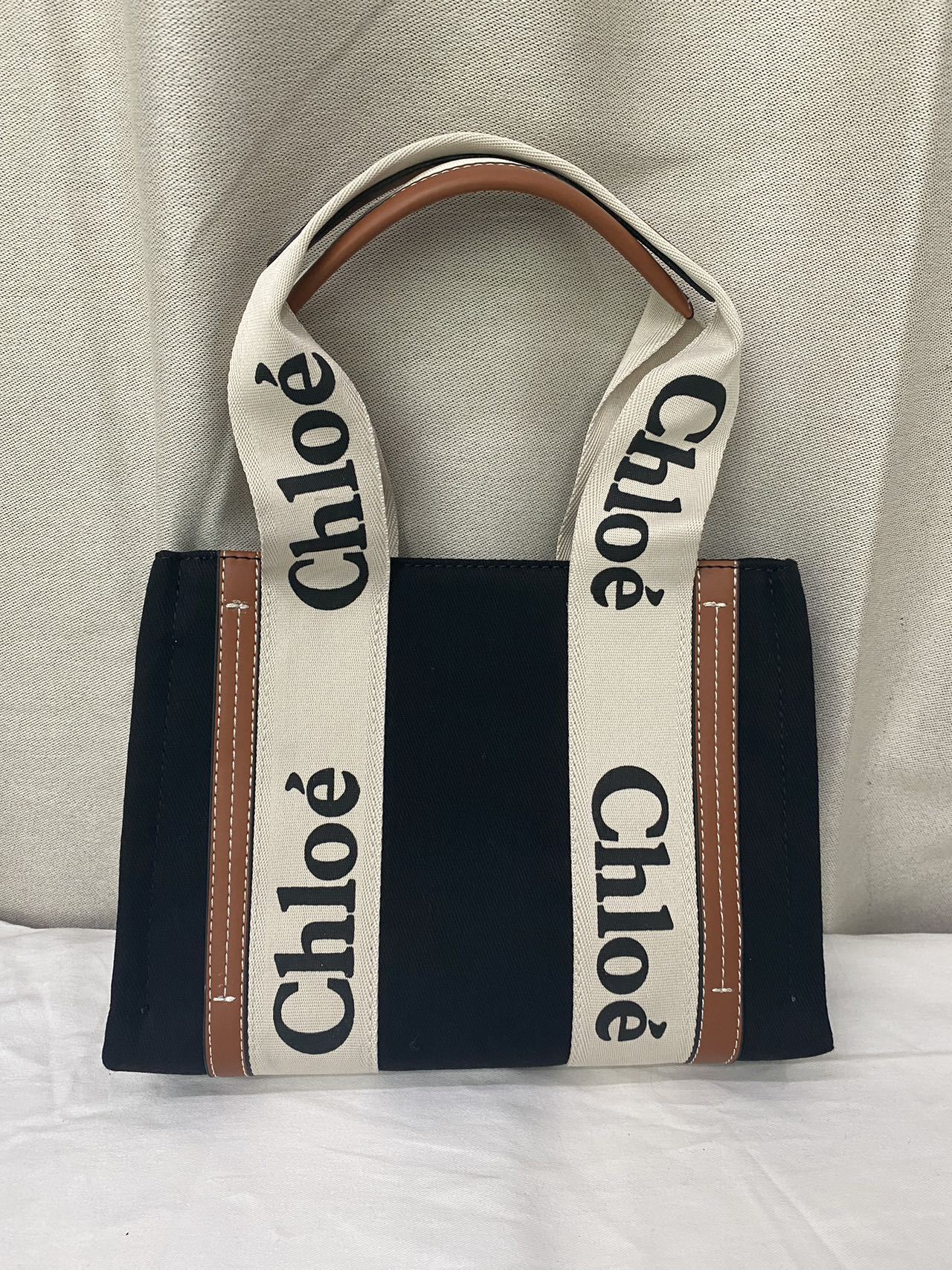 Chloe  ストラップ付き woody トートバッグ ブラック
