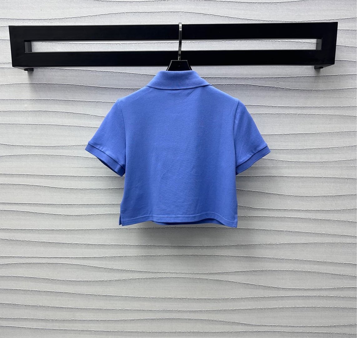 miumiu コットン ピケ ポロシャツ