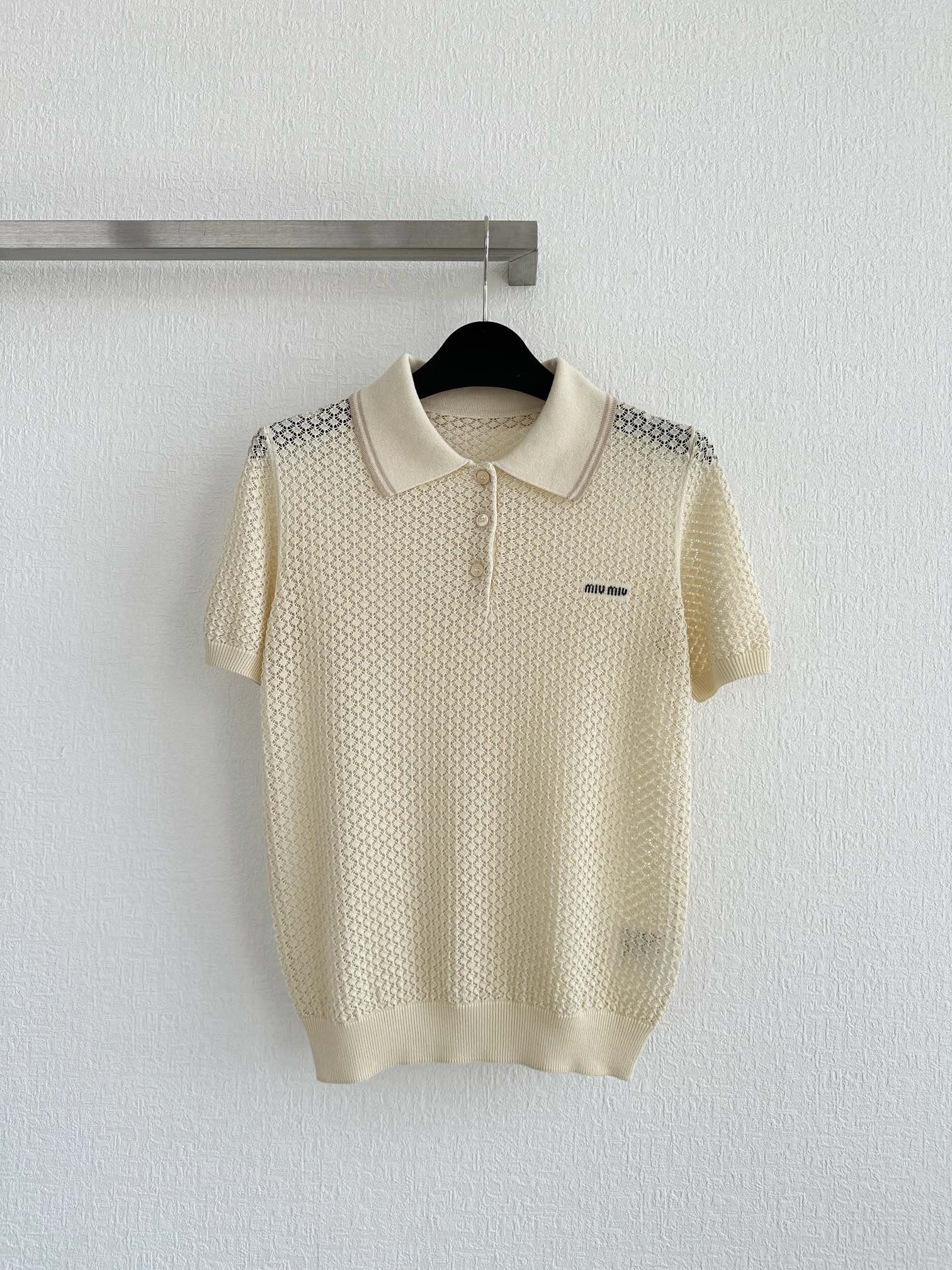 miumiu コットンポロシャツ