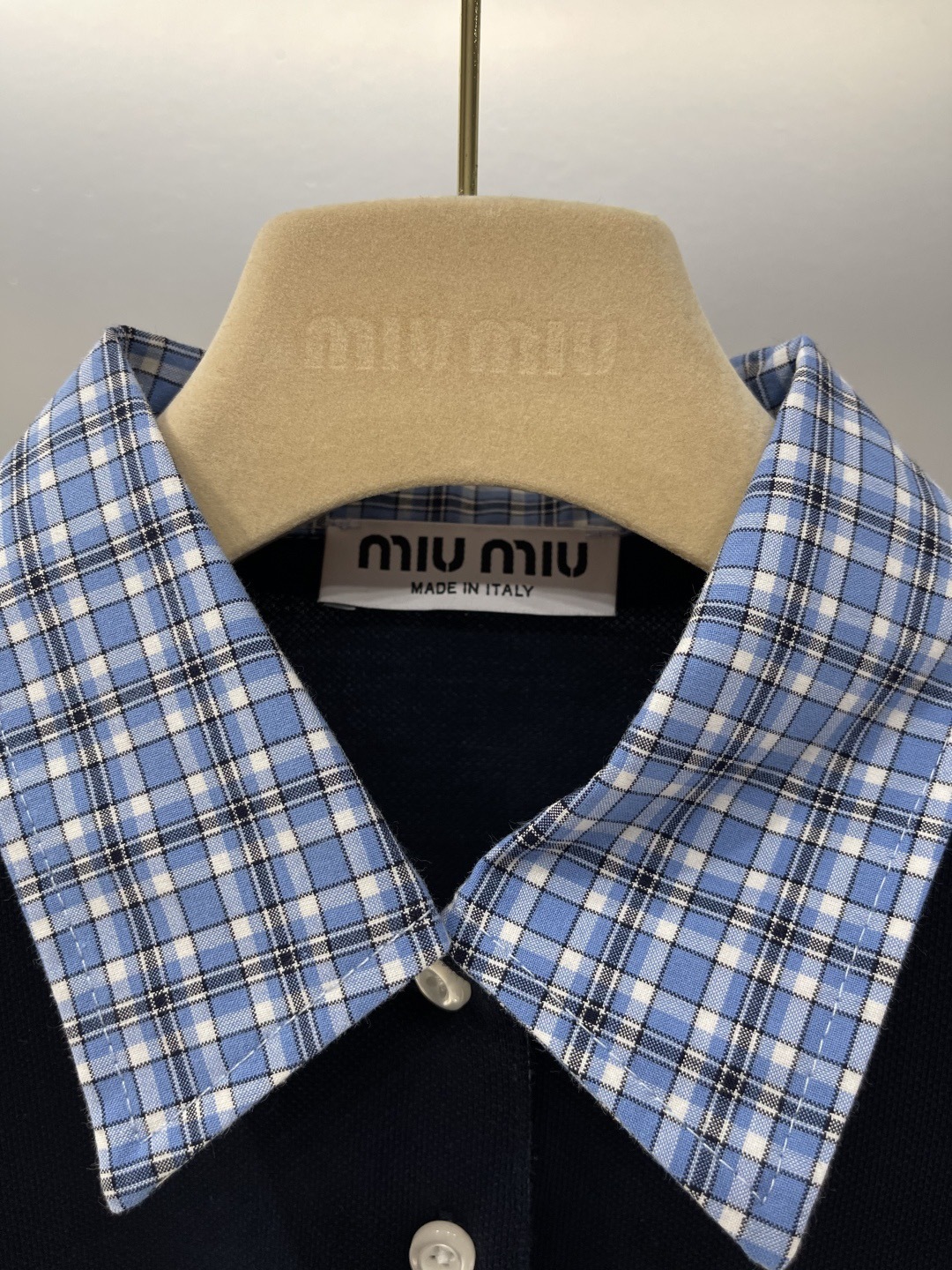 miumiu ピケxポプリン ポロシャツ