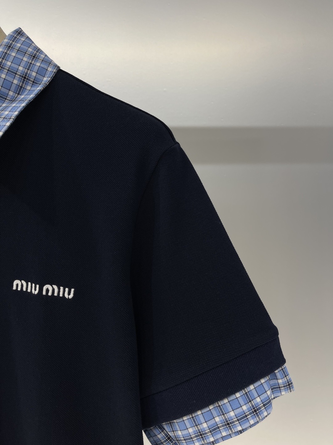 miumiu ピケxポプリン ポロシャツ