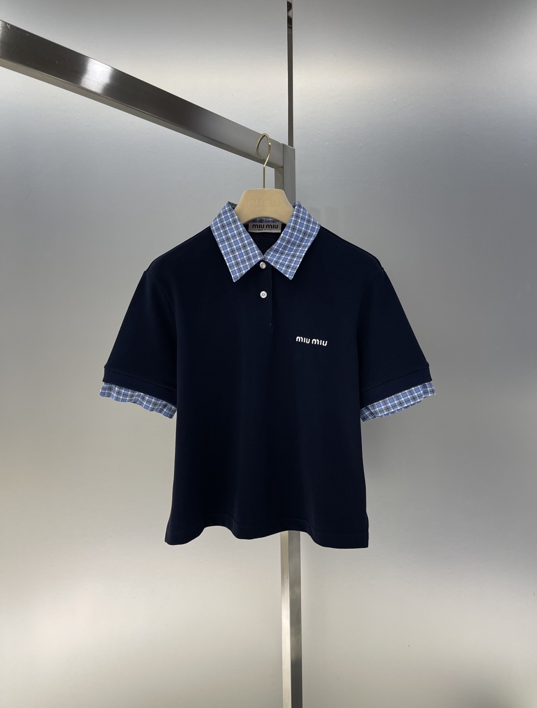 miumiu ピケxポプリン ポロシャツ