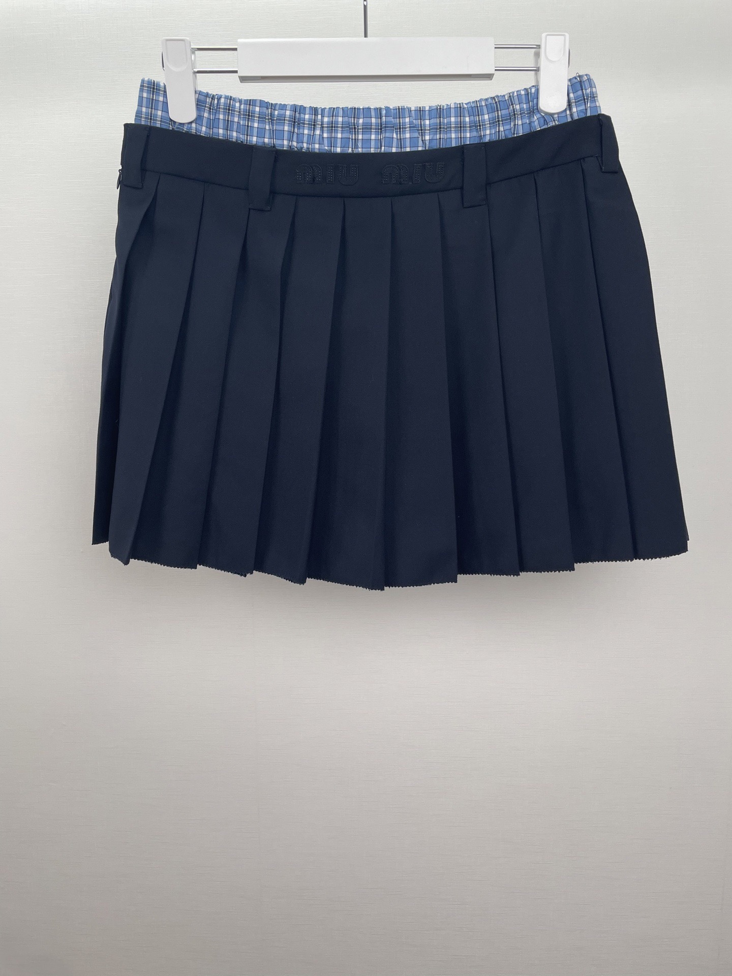 miumiu プリーツ バタヴィア ミニスカート