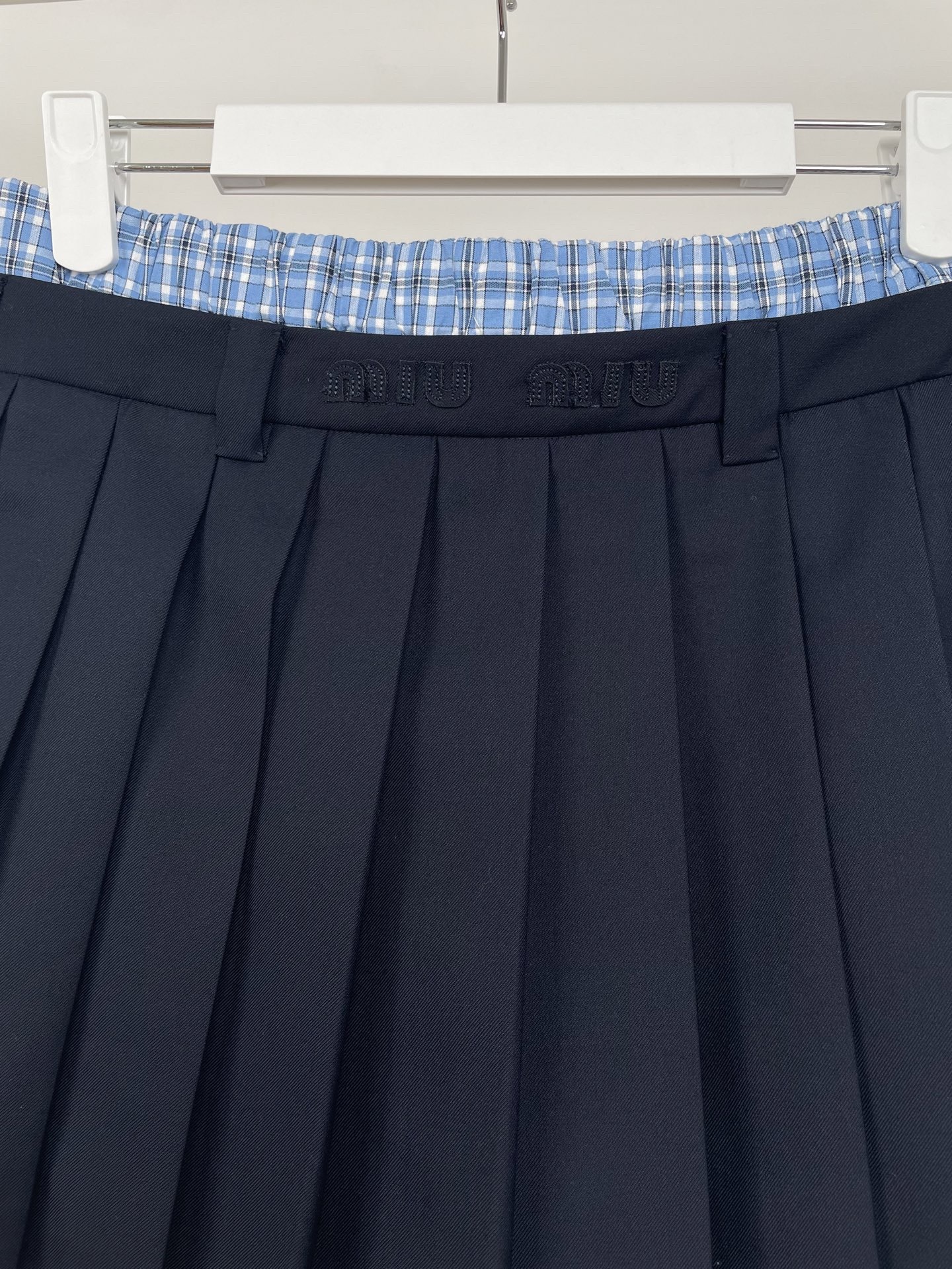 miumiu プリーツ バタヴィア ミニスカート