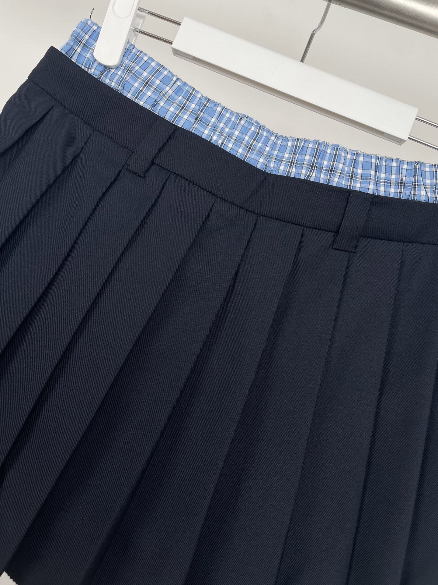 miumiu プリーツ バタヴィア ミニスカート