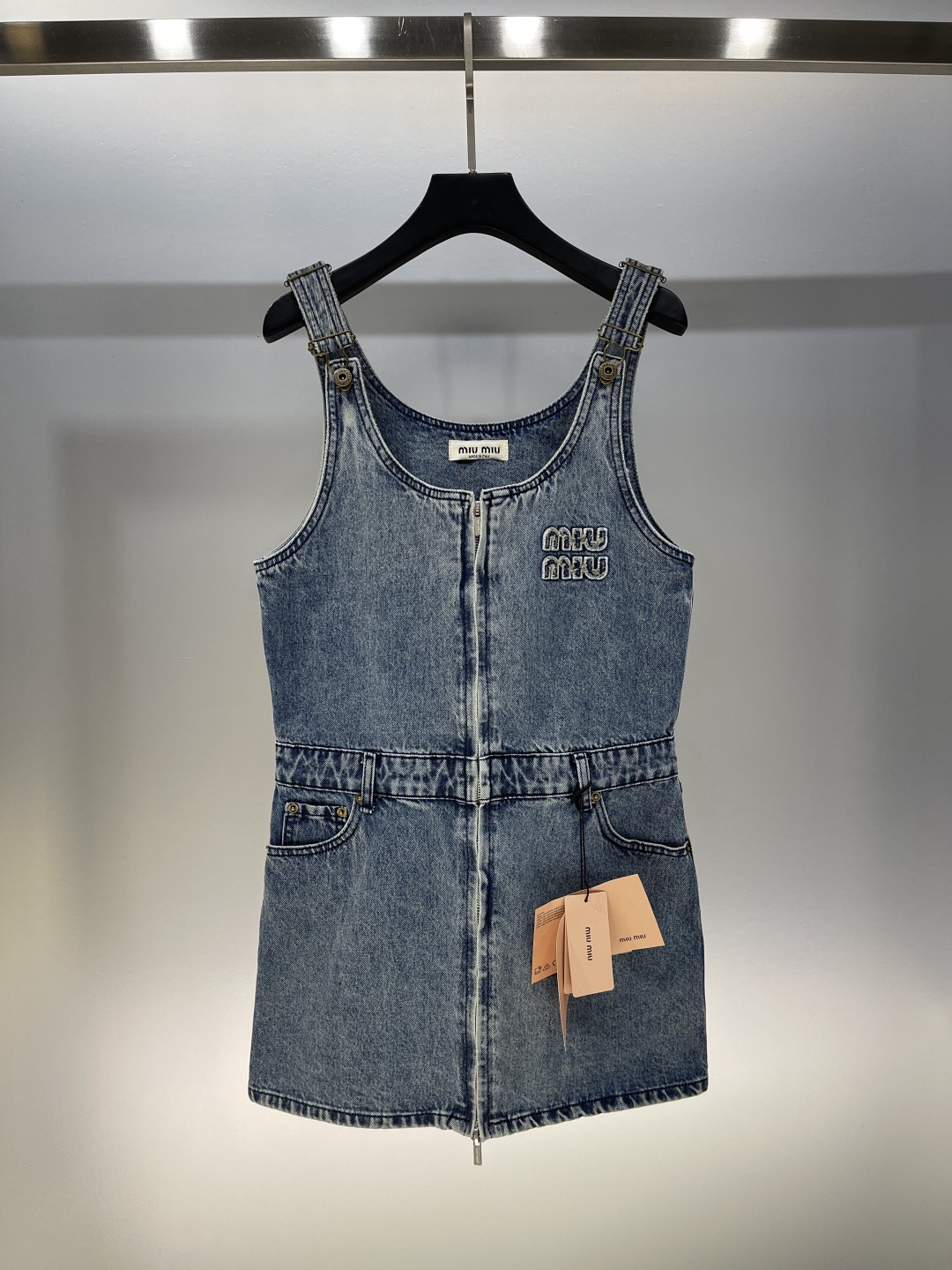 miumiu デニムxポプリン ファスナードレス