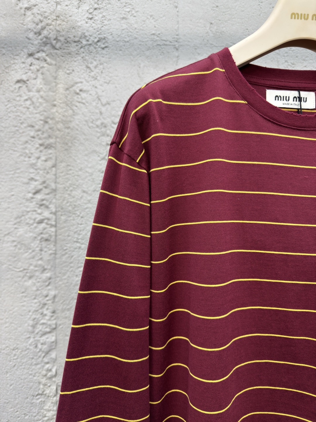 miumiu コットンジャージー 長袖Tシャツ