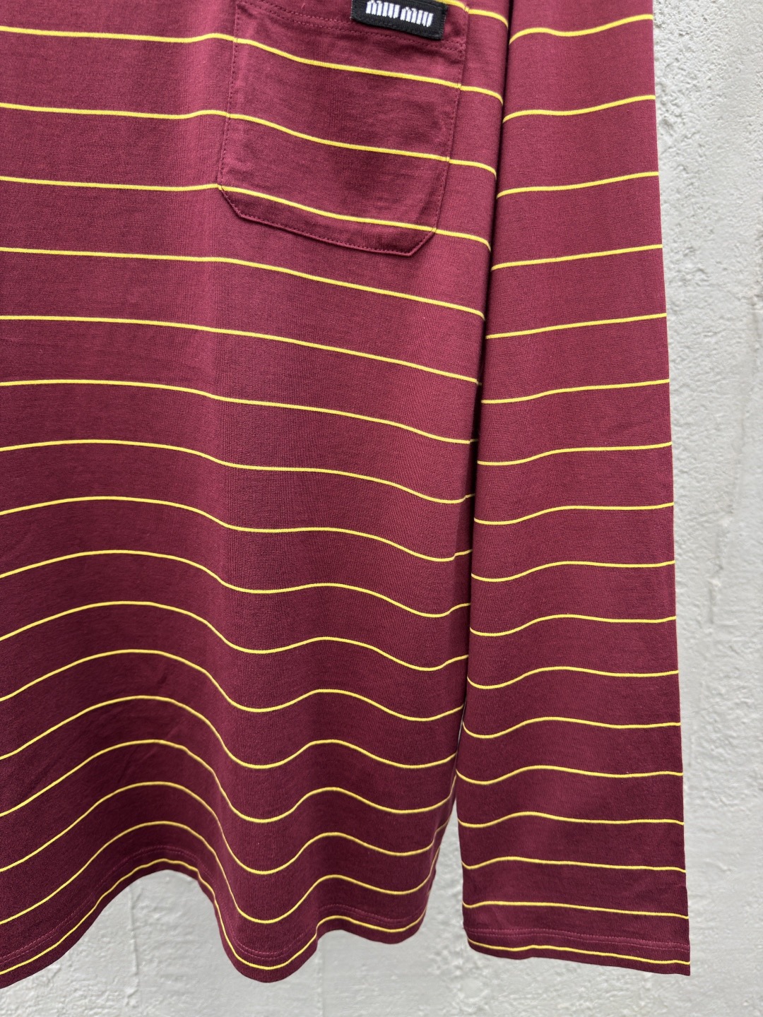 miumiu コットンジャージー 長袖Tシャツ