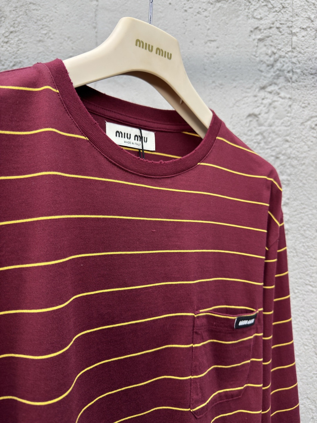 miumiu コットンジャージー 長袖Tシャツ