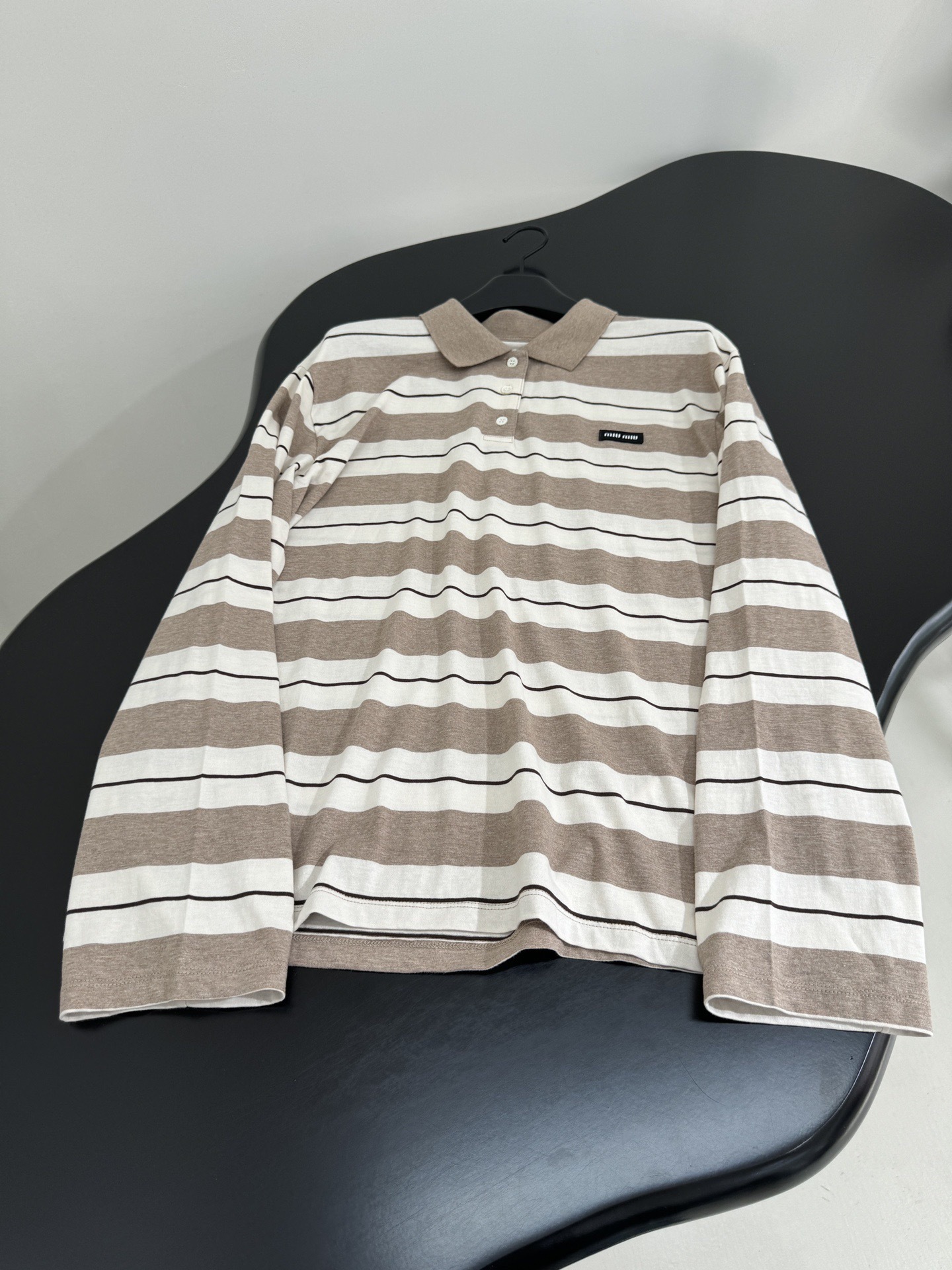 miumiu コットンジャージー ポロシャツ