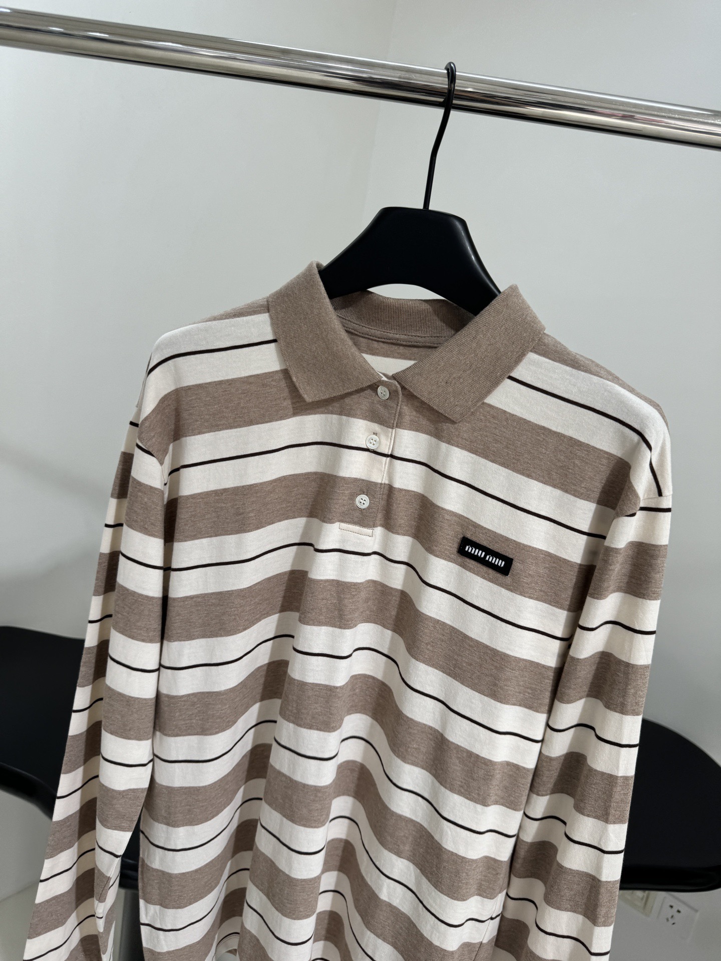 miumiu コットンジャージー ポロシャツ